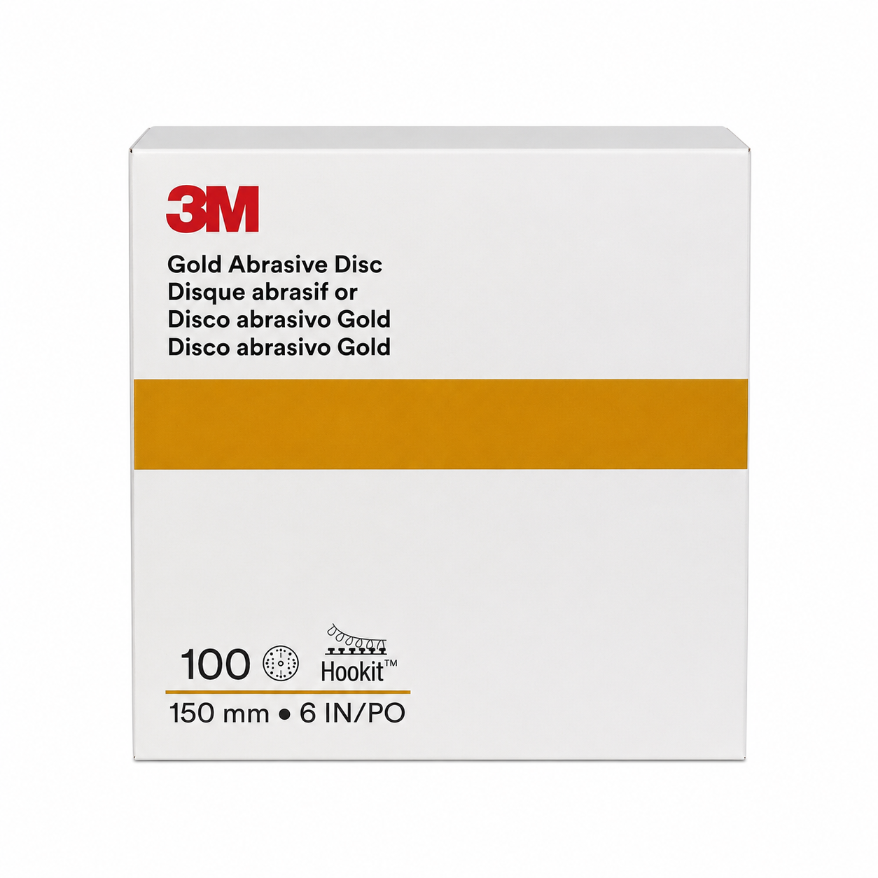 3M 51554 Gold Sanding Discs 288U 150mm 15 Hole 100 Pack P500