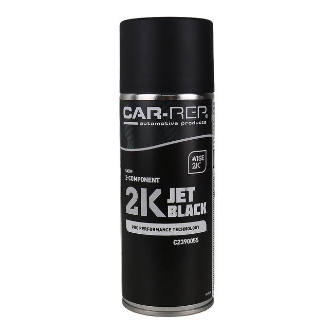 CAR-REP 2K Satin Jet Black 400ml Automotive Spray Paint