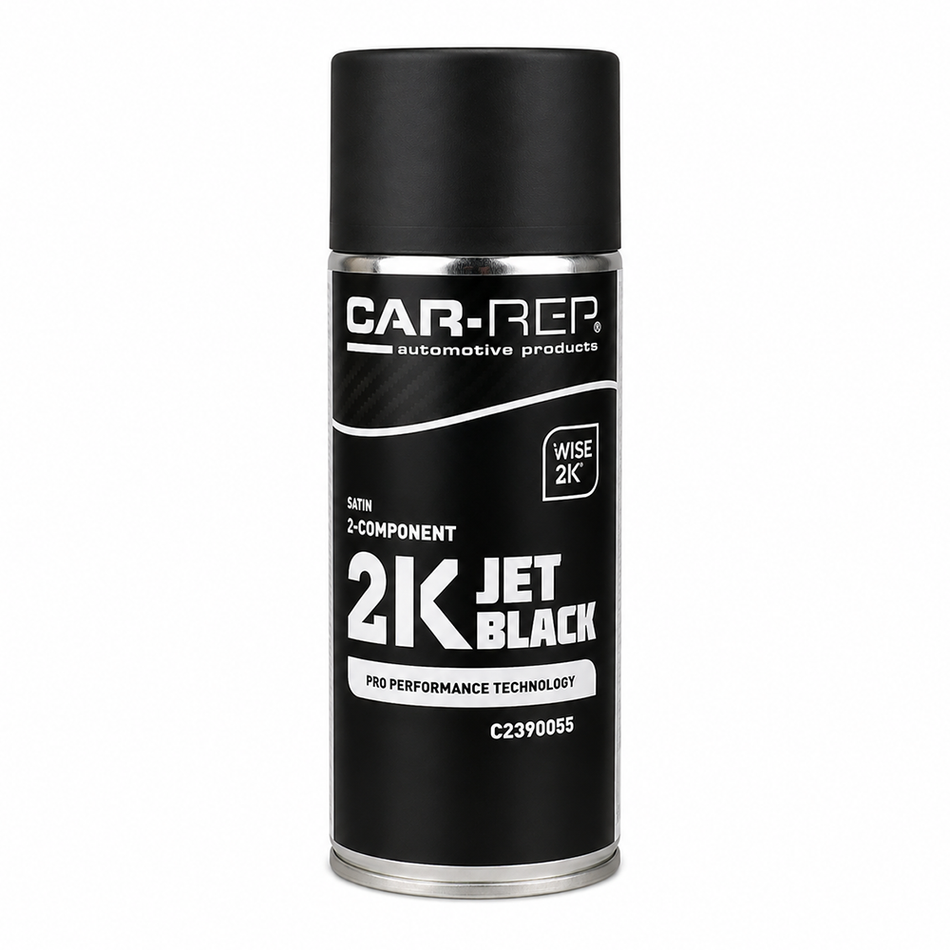 CAR-REP 2K Satin Jet Black 400ml Automotive Spray Paint