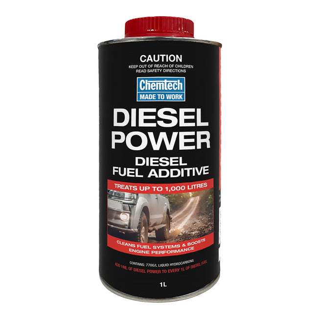 CHEMTECH Diesel Power Fuel Additive Clean Improve Economy Performance 1L