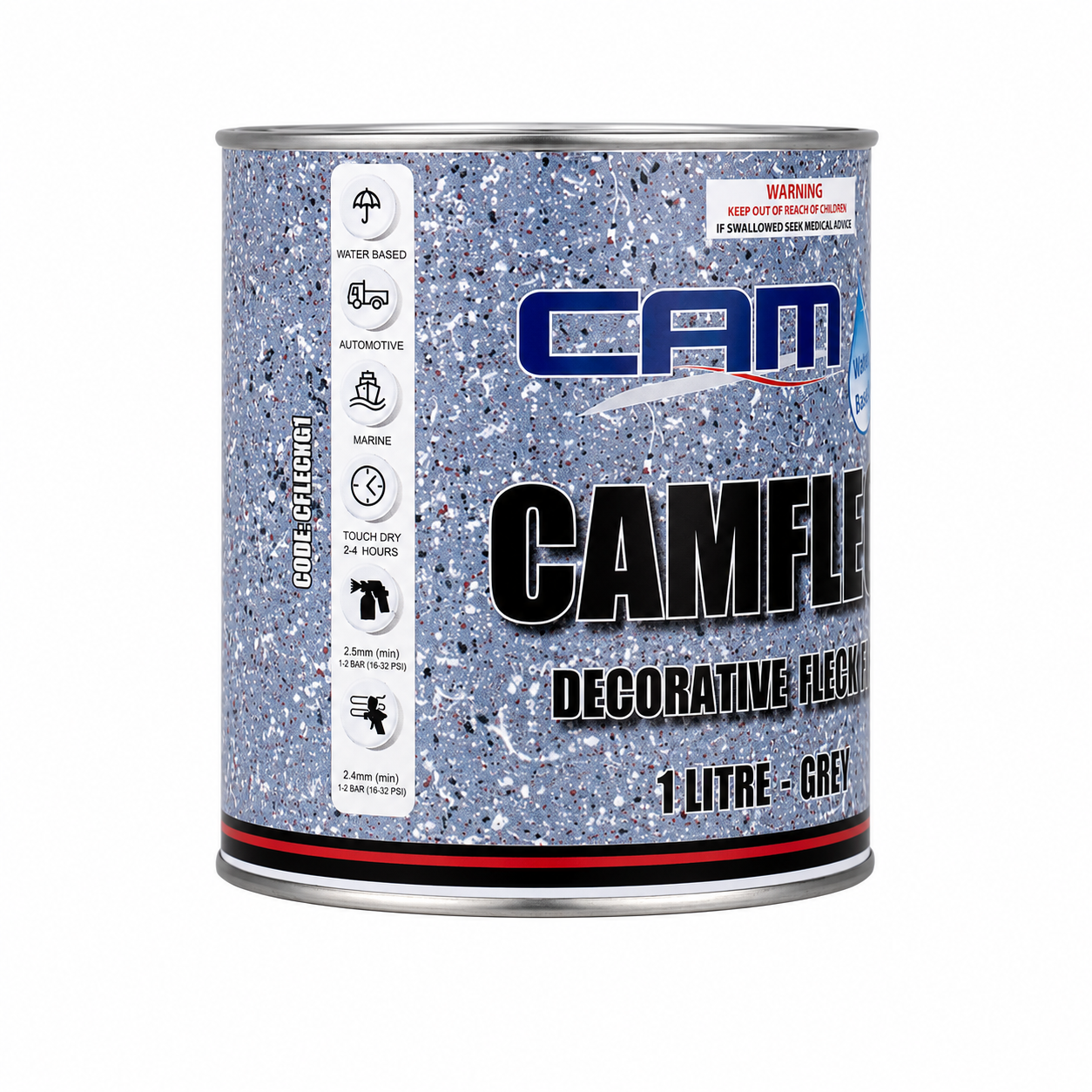 CAMFLECK Grey Decorative Fleck Coating 1L