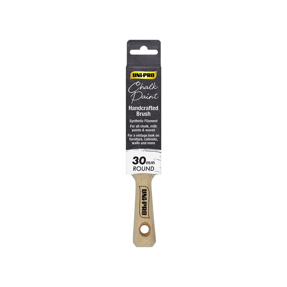 UNi-PRO Chalk Brush 30mm Round Chalk Paint Furniture Brush