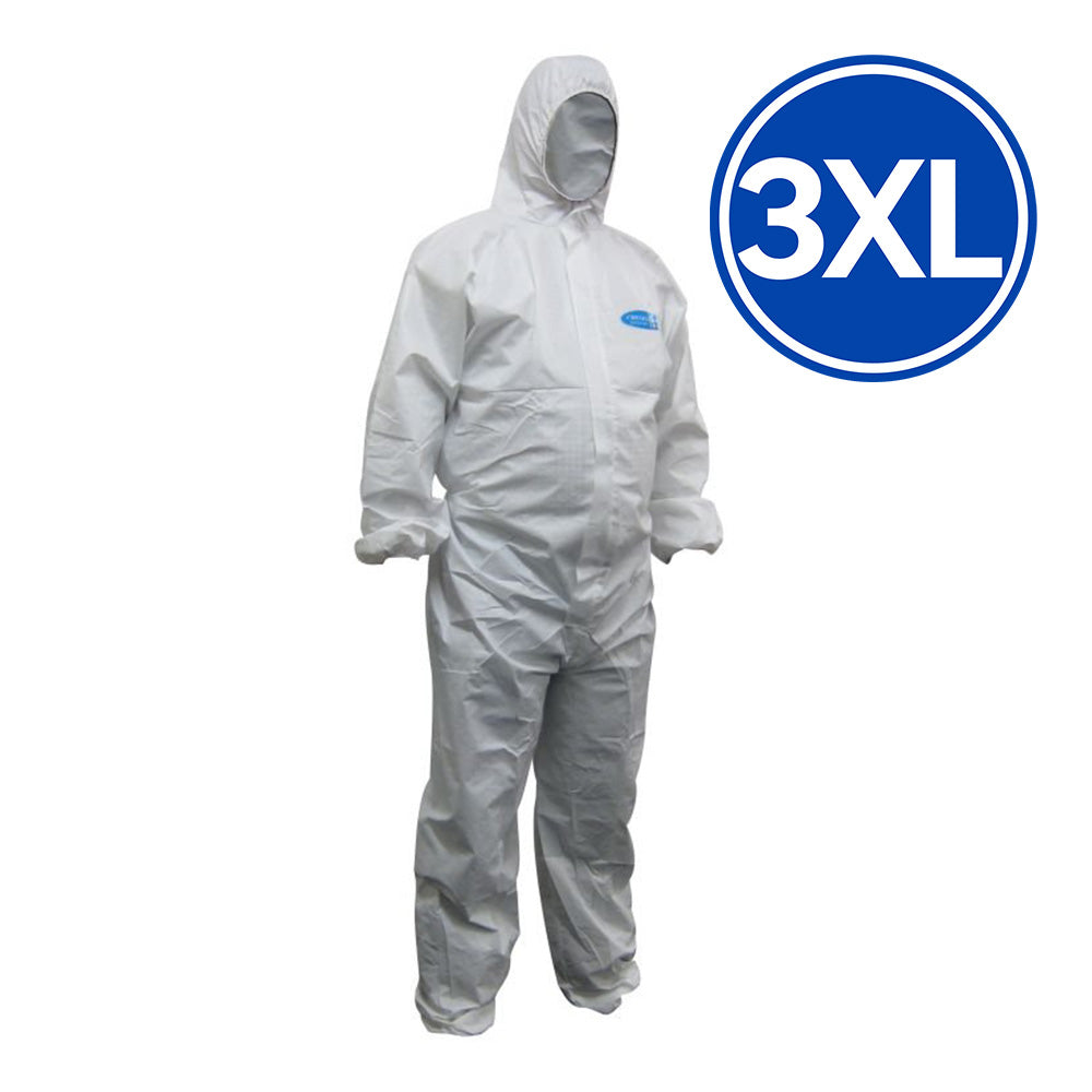 MAXISAFE Koolguard Disposable White Protective Coverall M - 5XL Overall Suit