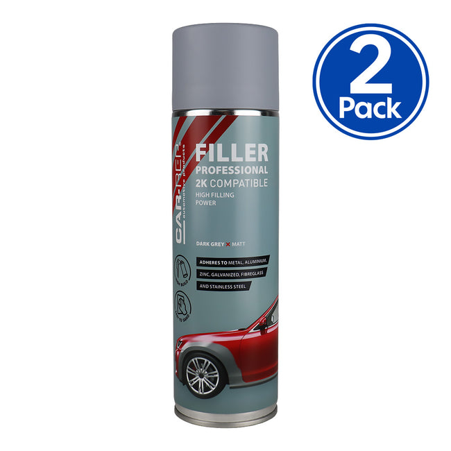 CAR-REP Acrylic Primer Filler Grey 500ml High Build Sandable Primer 2 Pack