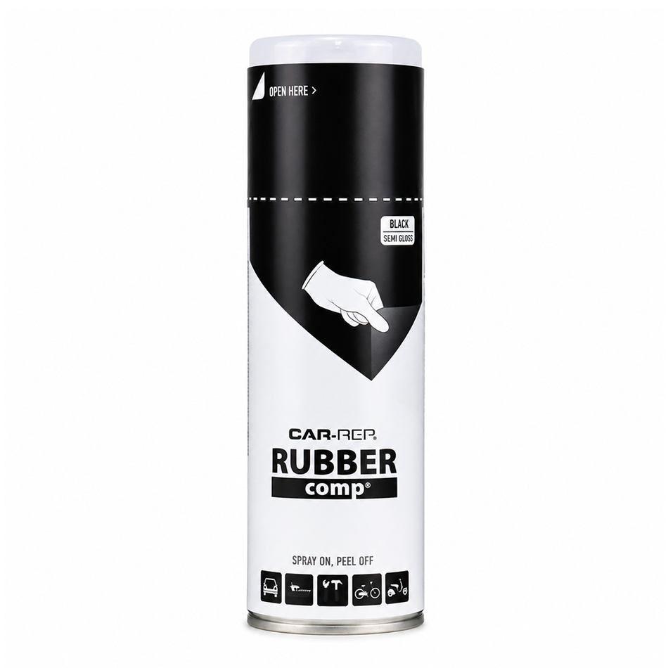 CAR-REP Rubber Comp Removable Plasti Dip Paint 400ml Semi Gloss Black