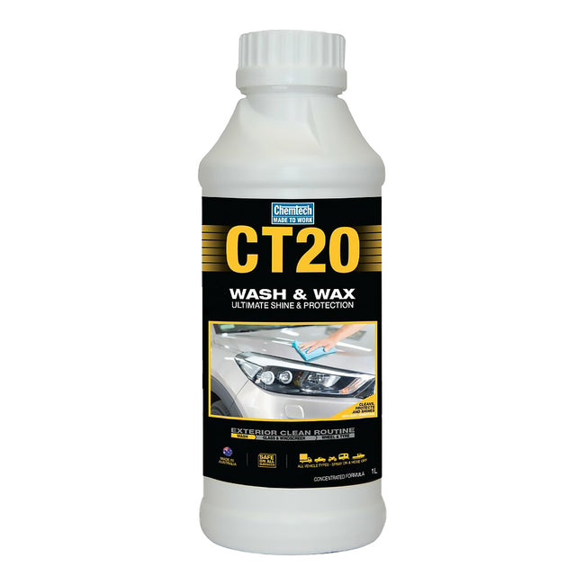 CHEMTECH CT20 Wash & Wax 1L Concentrated Biodegradable Rust Inhibiting