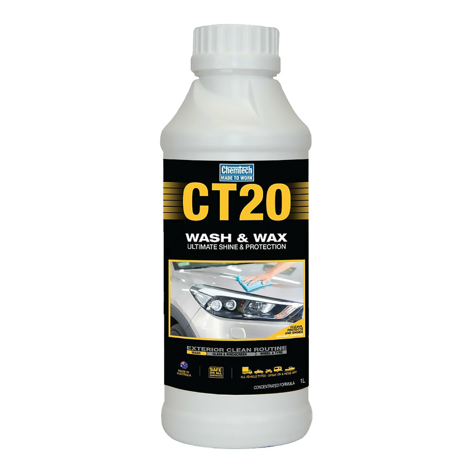 CHEMTECH CT20 Wash & Wax 1L Concentrated Biodegradable Rust Inhibiting