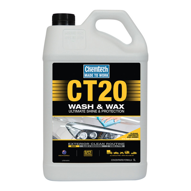 CHEMTECH CT20 Wash & Wax 5L Concentrated Biodegradable Rust Inhibiting