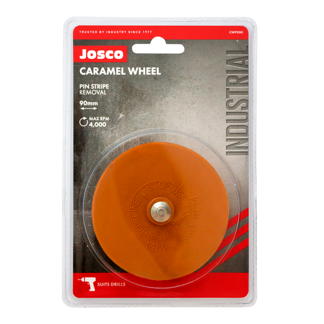 JOSCO 90mm 3.5" Caramel Wheel Removes Vinyl Tape Graphics Decals & Pin Stripes
