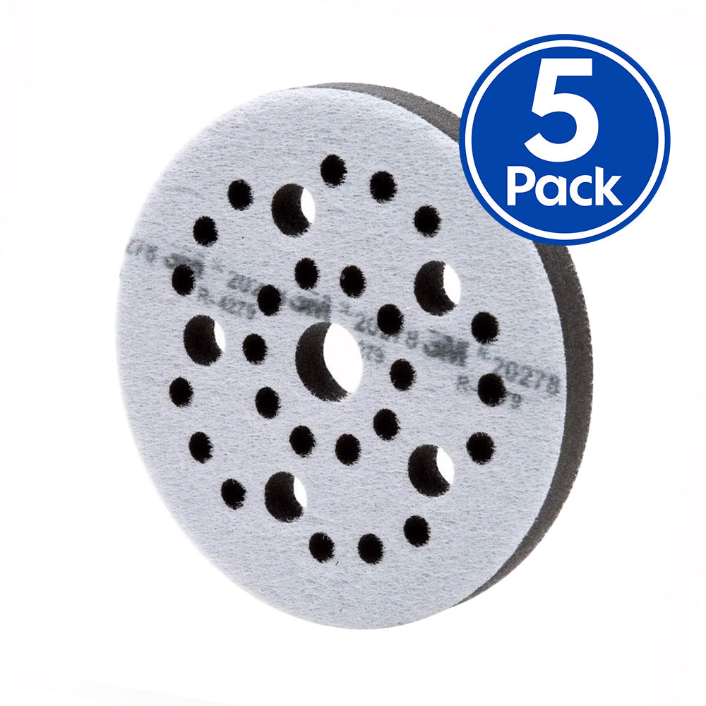 3M 50544 Hookit Soft Interface Pad 150mm x 10mm x 5 Pack Multihole Sandpaper