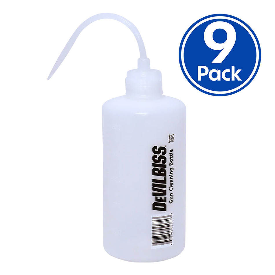 DEVILBISS Spray Gun Cleaning Bottle 500ml Solvent Pressure Pot Cleaner 9 Pack