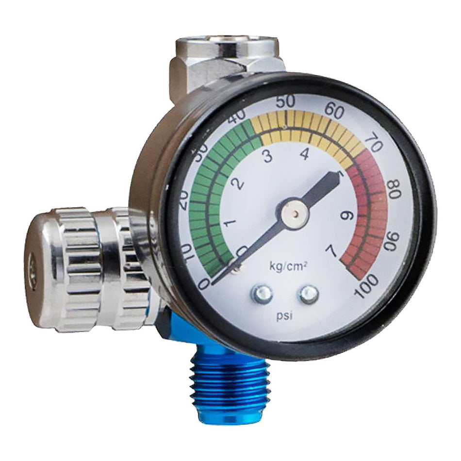2SPRAY Inline Spray Gun Air Pressure Regulator with Gauge 1/4" Fitting