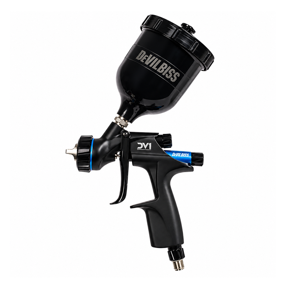 DEVILBISS DV1 HVLP B+ 1.2mm Automotive Basecoat Spray Gun with Cup