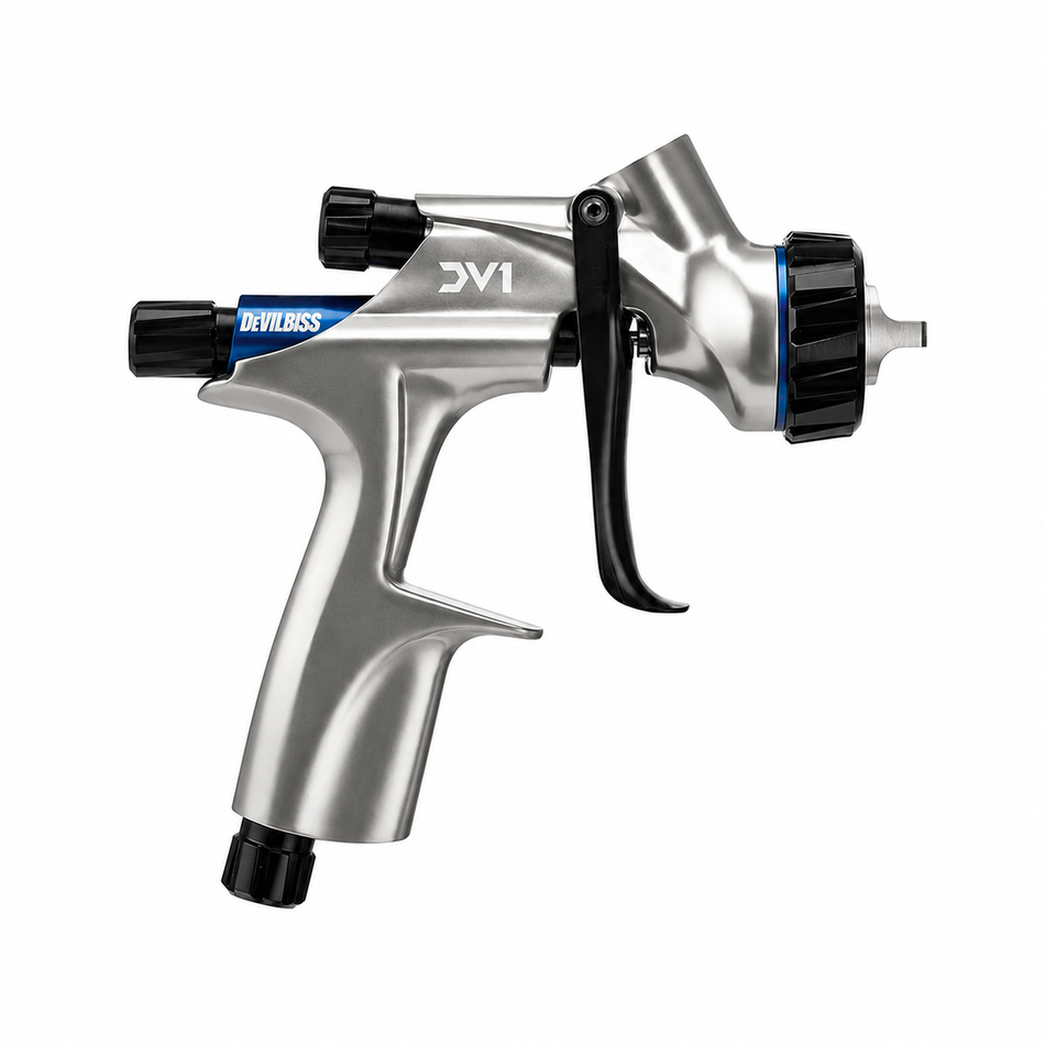 DEVILBISS DV1-B Basecoat HVLP Gravity Feed Spray Gun 1.3mm With Cup
