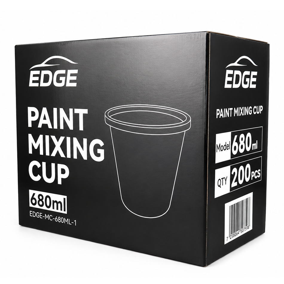 EDGE Paint Mixing Cup 680ml Graduated 550ml Measuring Container Box Of 200