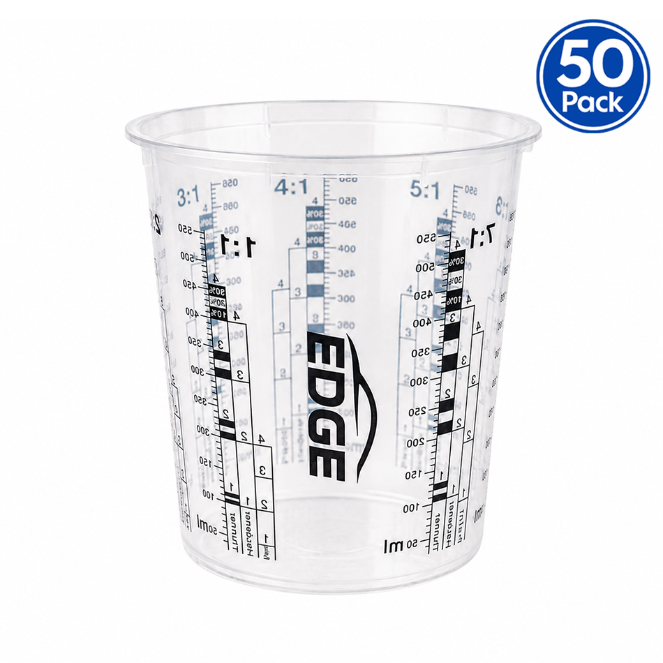 EDGE Paint Mixing Cup 1370ml Graduated 1100ml Measuring Container 50 Pack