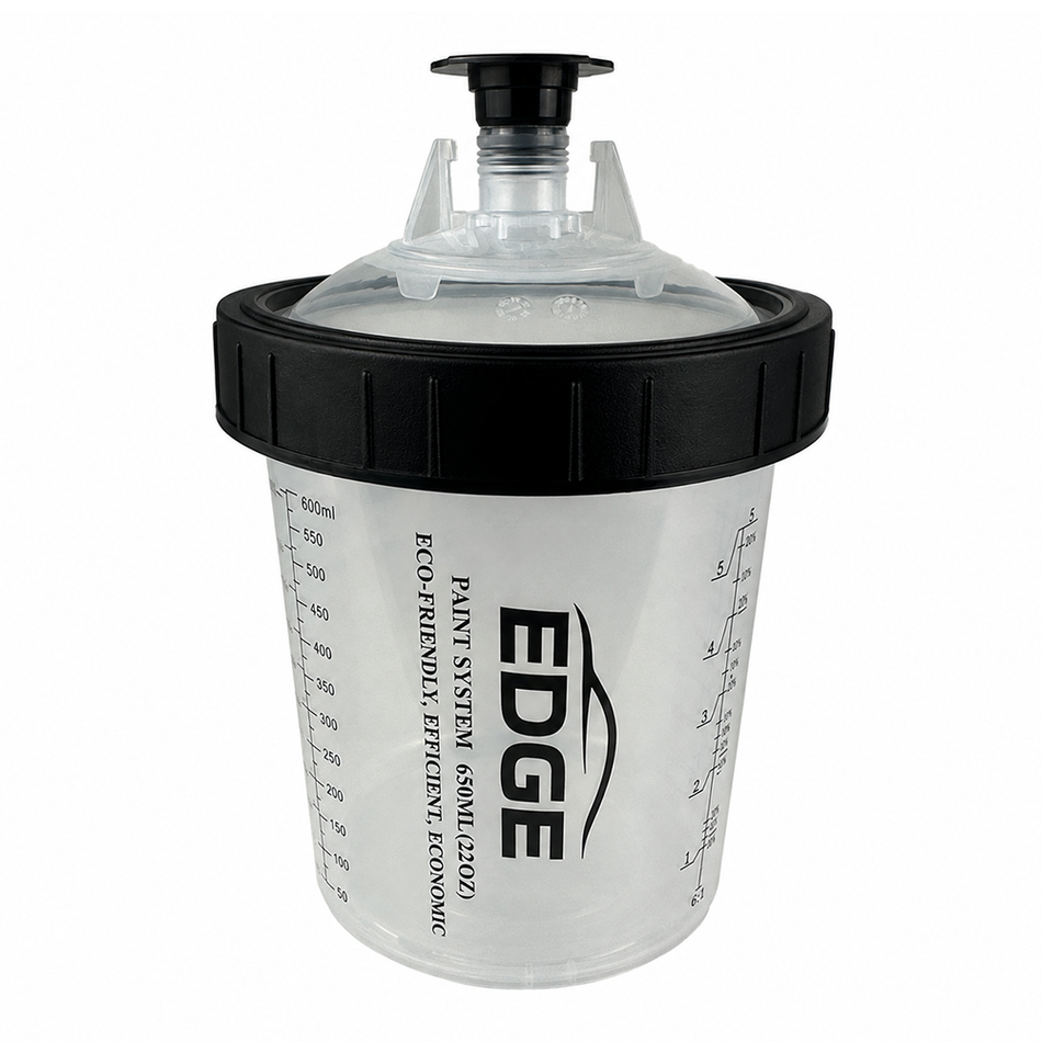 EDGE PPS Disposable Paint Cup System 800ml 125μm 50 Pack