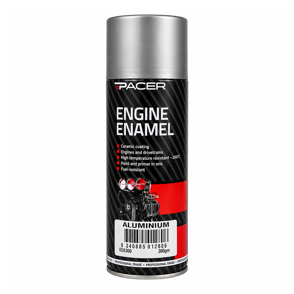 PACER Engine Enamel Aluminium 300gm Aerosol High Temperature Spray Paint