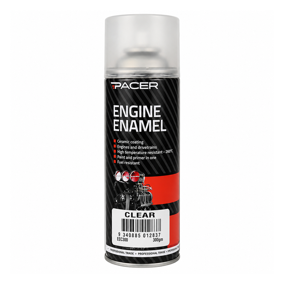 PACER Engine Enamel Clear 300gm Aerosol High Temperature Spray Paint