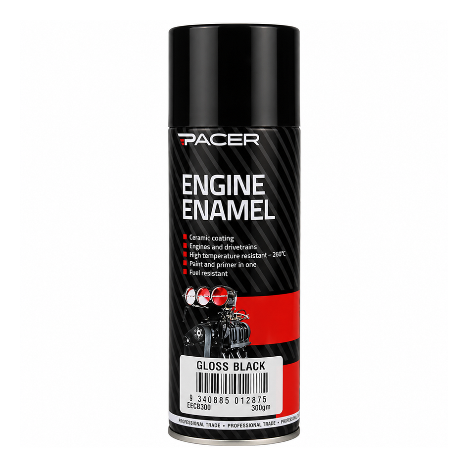 PACER Engine Enamel Gloss Black 300g Aerosol