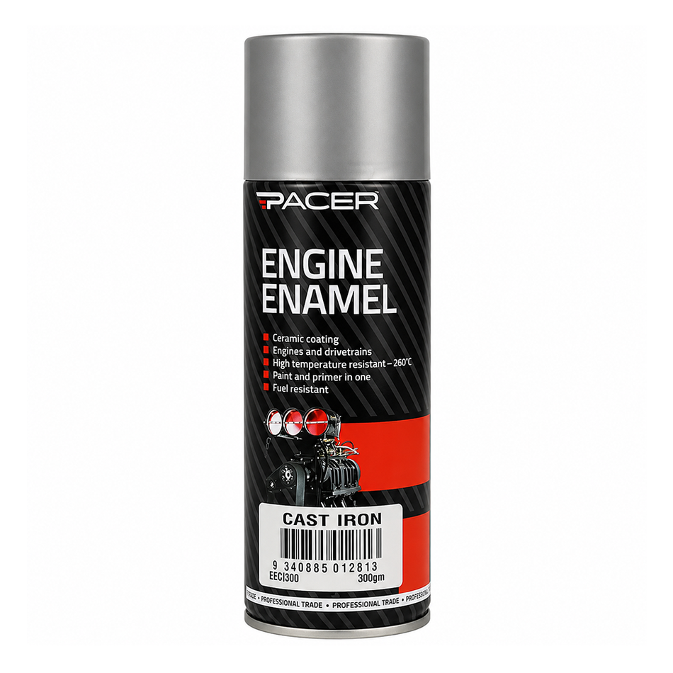PACER Engine Enamel Cast Iron 300gm Aerosol High Temperature Spray Paint