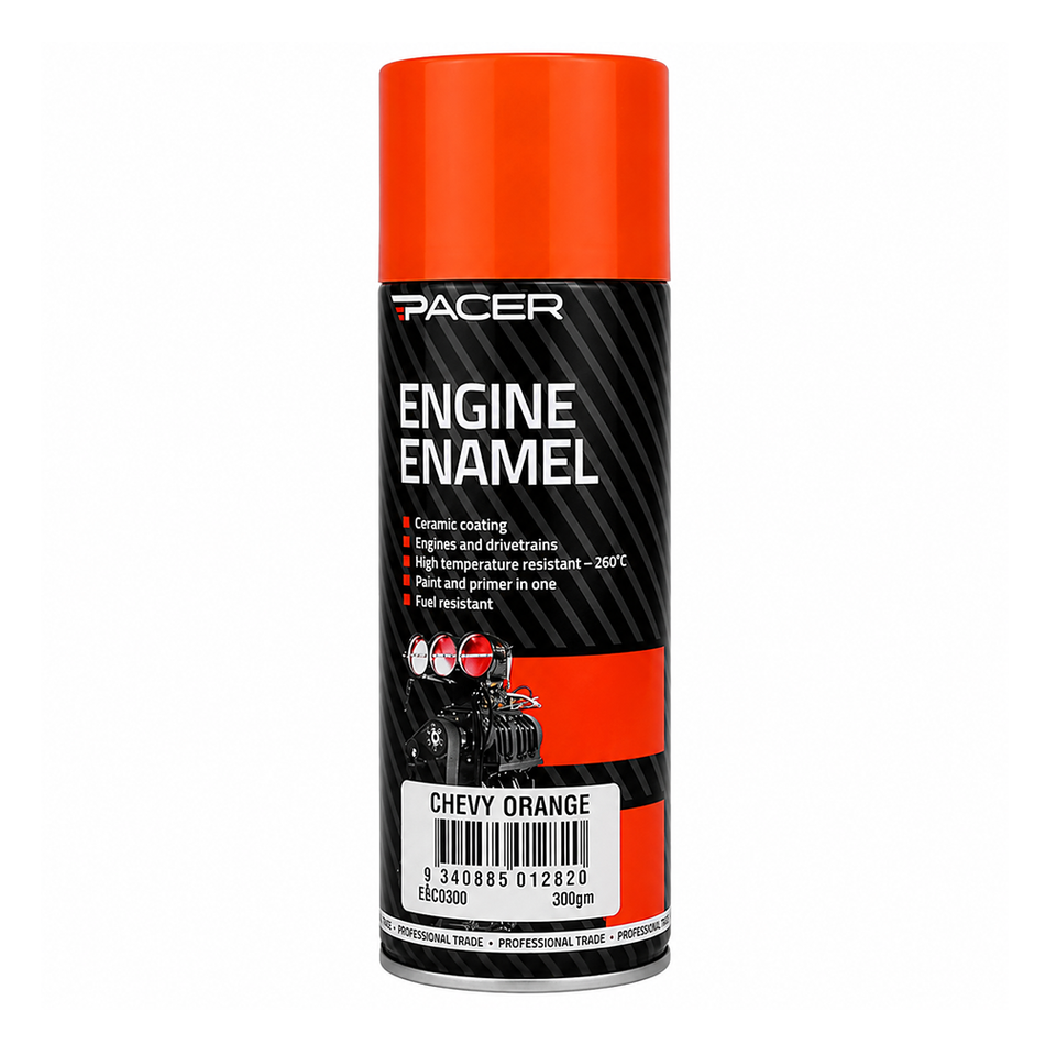 PACER Engine Enamel Chevy Orange 300gm Aerosol High Temperature Spray Paint