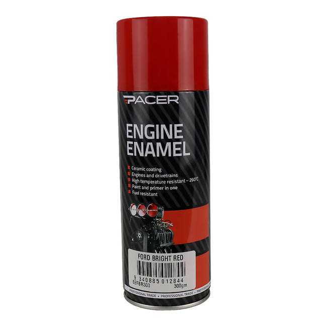 PACER Engine Enamel Ford Bright Red 300gm Aerosol High Temperature Spray Paint