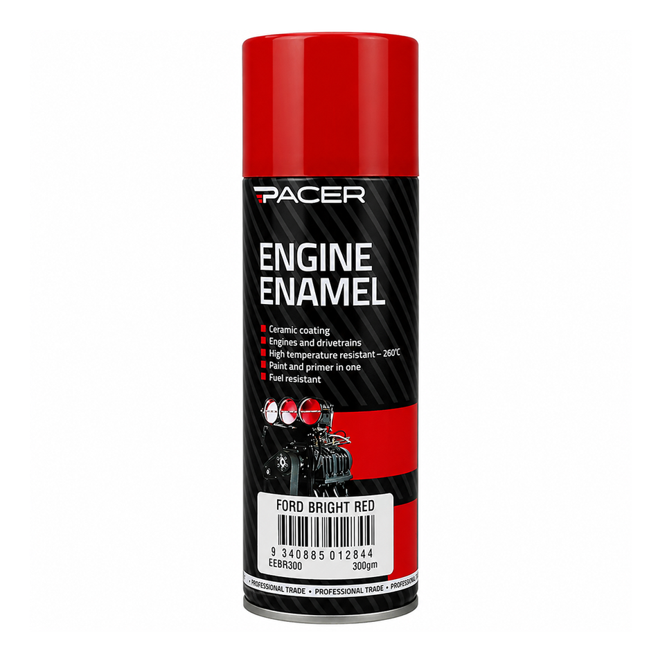 PACER Engine Enamel Ford Bright Red 300gm Aerosol High Temperature Spray Paint