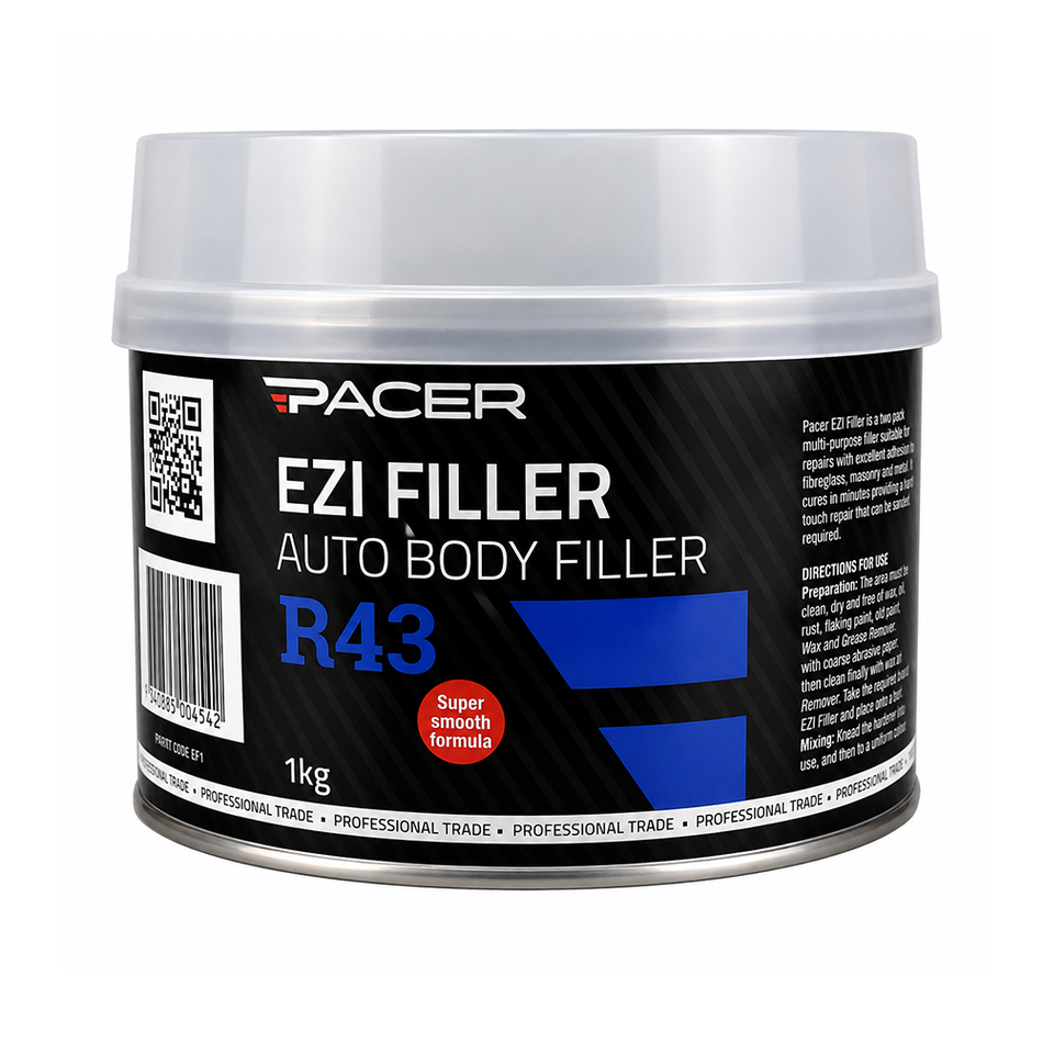 PACER R43 Ezi Filler with Hardener 1kg Premium Body Filler Repair