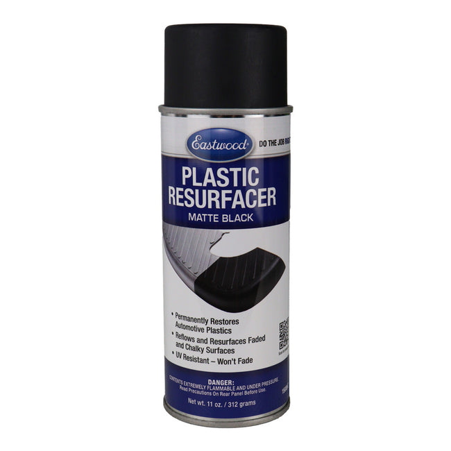 EASTWOOD Plastic Resurfacer Matte Black 312gm Aerosol Automotive Trim Restorer