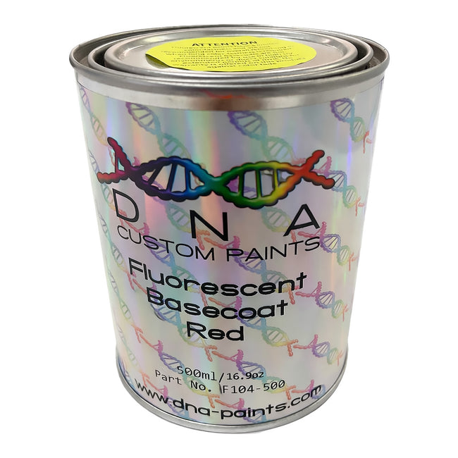 DNA Fluoro Basecoat Red 500ml Fluorescent Automotive Paint