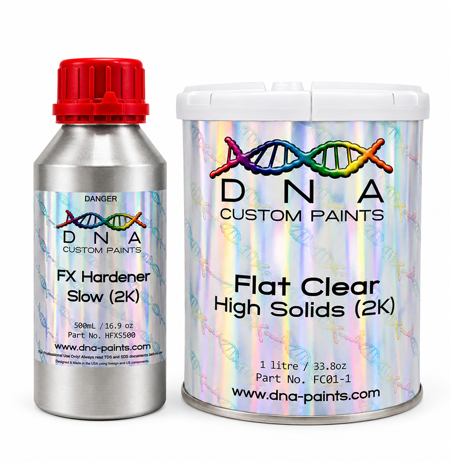 DNA Flat Clear 2K Automotive Clear Coat Kit 1.5L with Slow Hardener