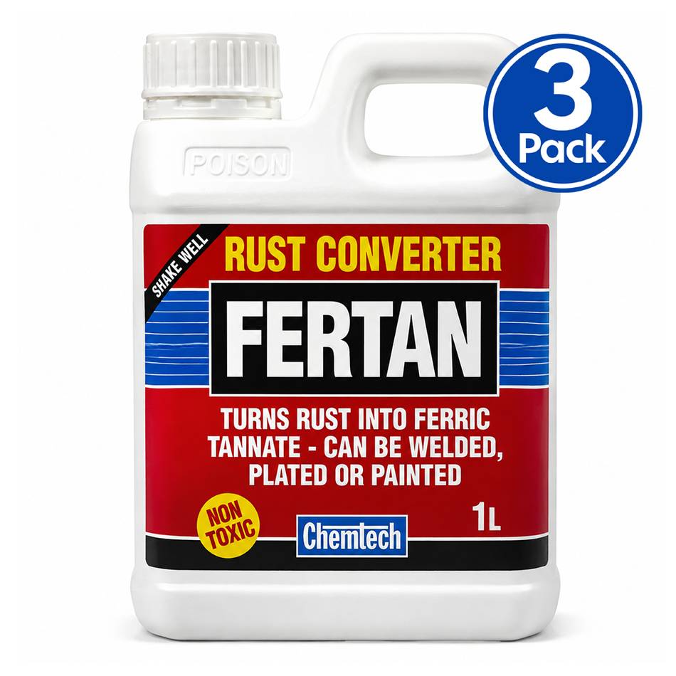 FERTAN Rust Converter 1L Rust Treatment & Corrosion Protection x 3 Pack