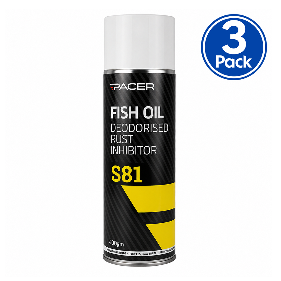PACER S81 Fish Oil Deodorised Rust Inhibitor 400gm Corrosion Protection Automotive x3