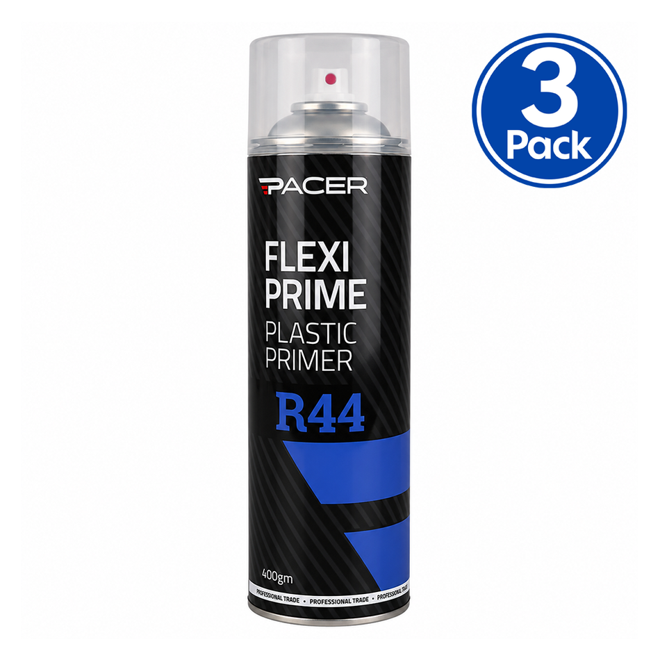 PACER R44 Flexi Prime Plastic Primer 400gm Spray Adhesion Flexible Surfaces x3