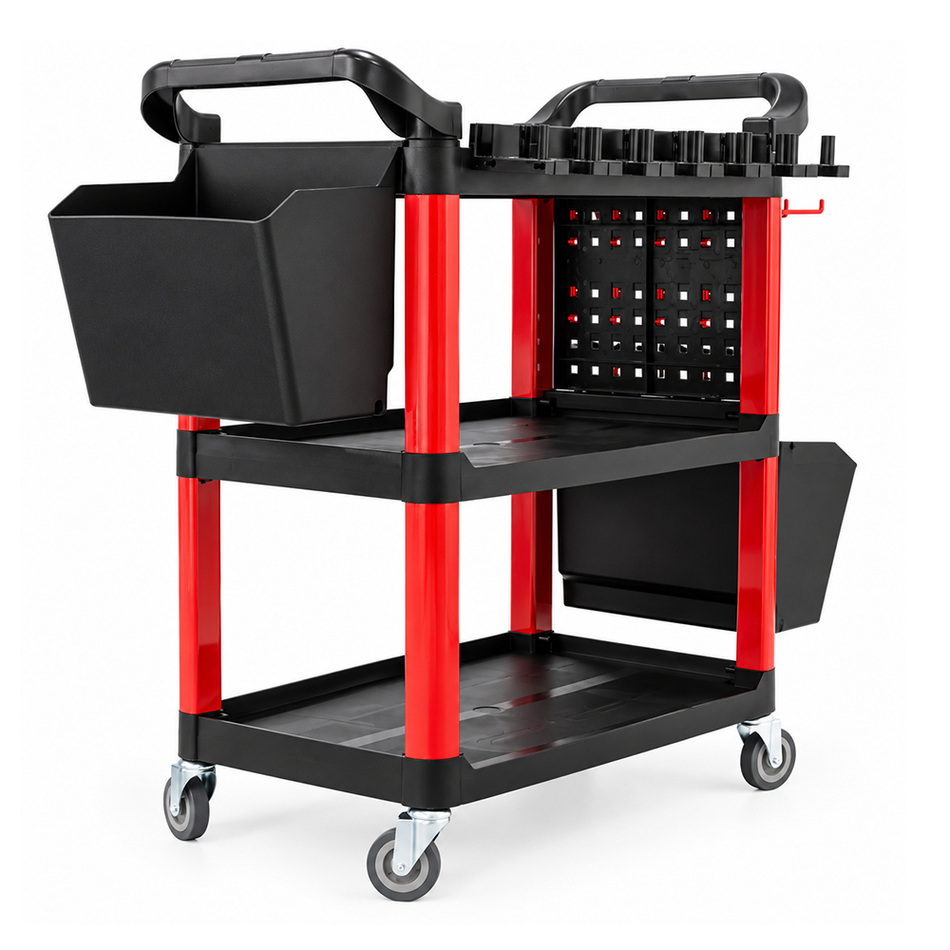 FY-TECH 3 Tier Plastic Workshop Trolley Cart