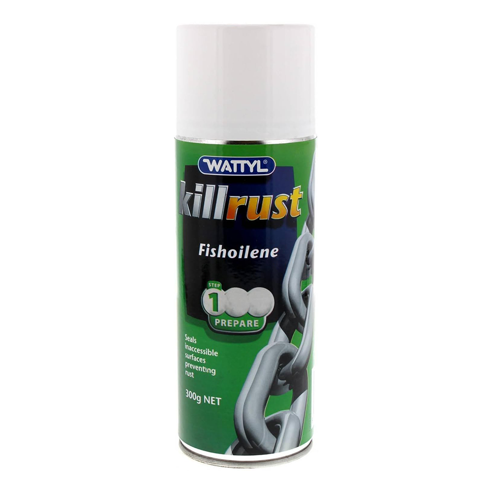 WATTYL Killrust Fishoilene Anti-Corrosive Protective Fluid Aerosol 300g Spray Fish Oil