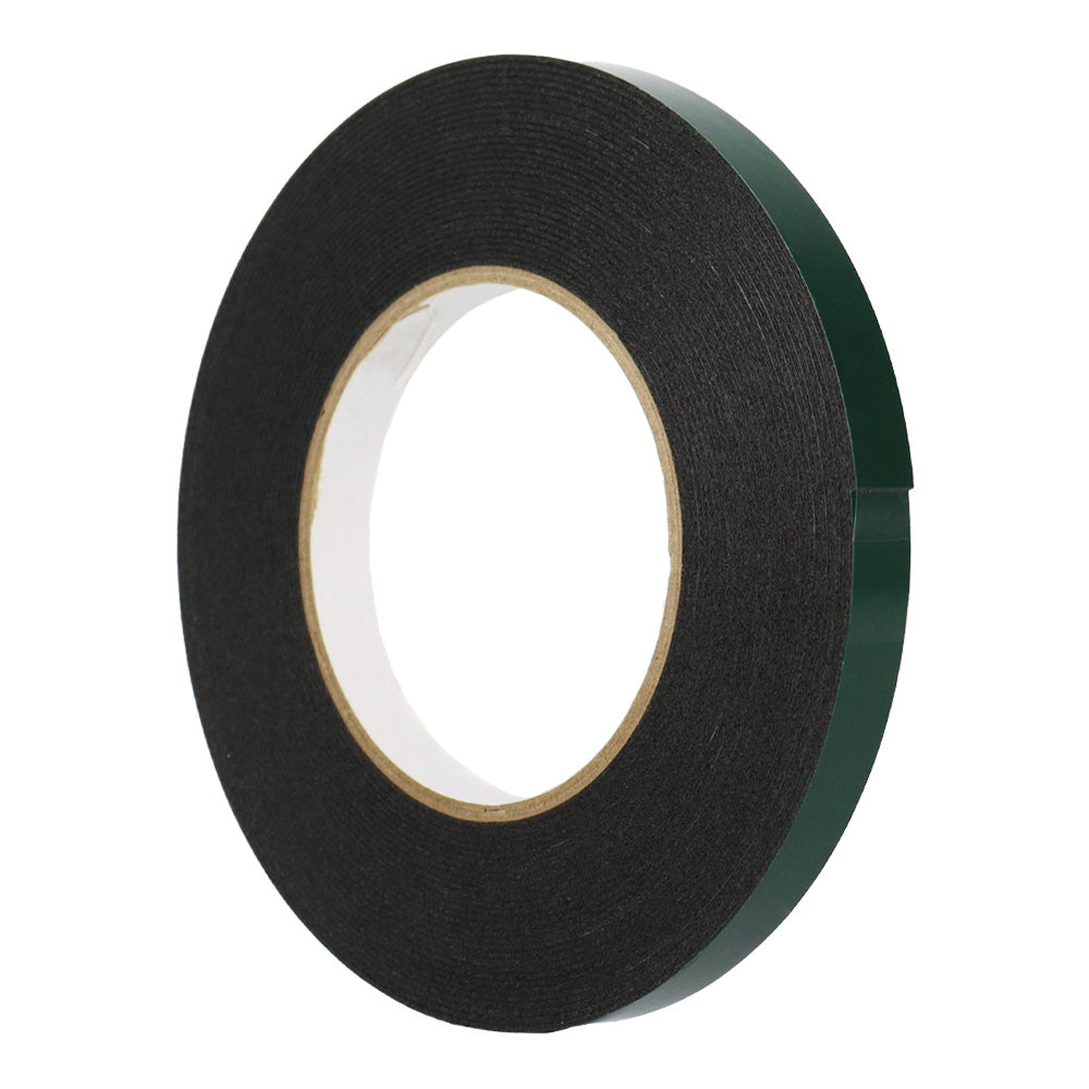 GRP Acrylic Foam Double Sided Tape 12mm x 5m Roll Black