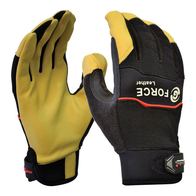 MAXISAFE G-Force Leather Mechanics Safety Work Gloves L - 2XL Cut Resistant
