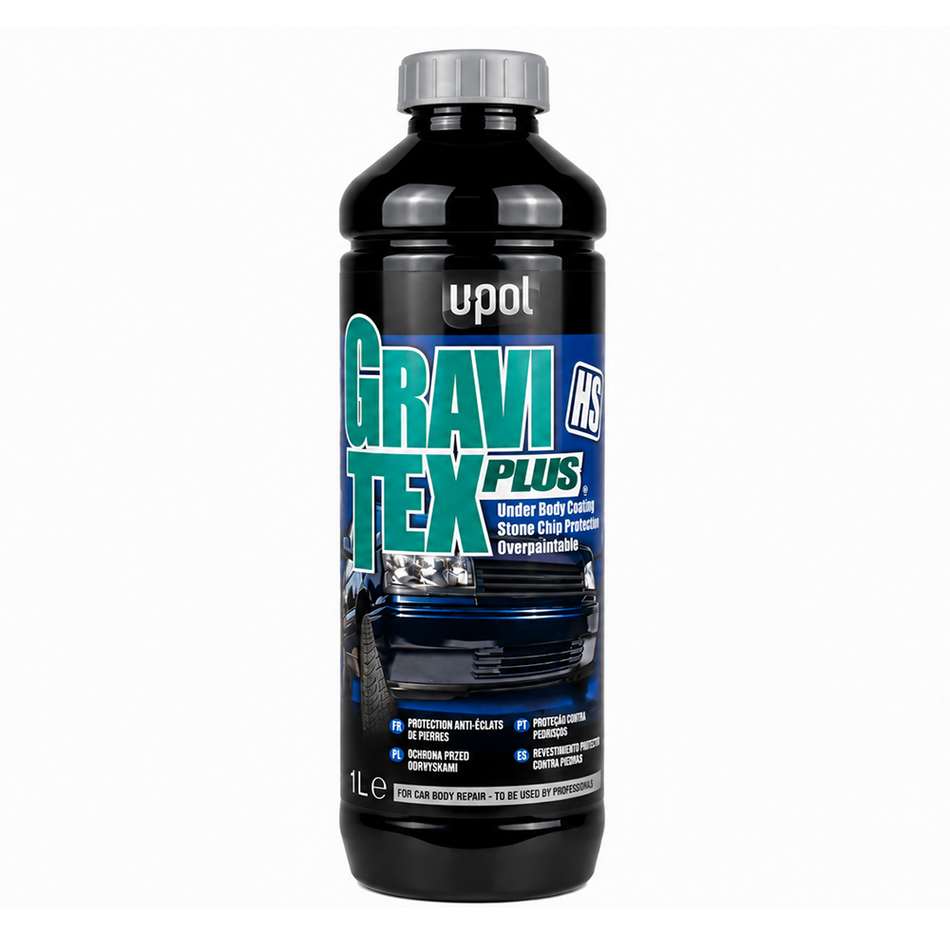 U-POL Gravitex HS Grey 1L High Build Stone Chip & Underbody Coating