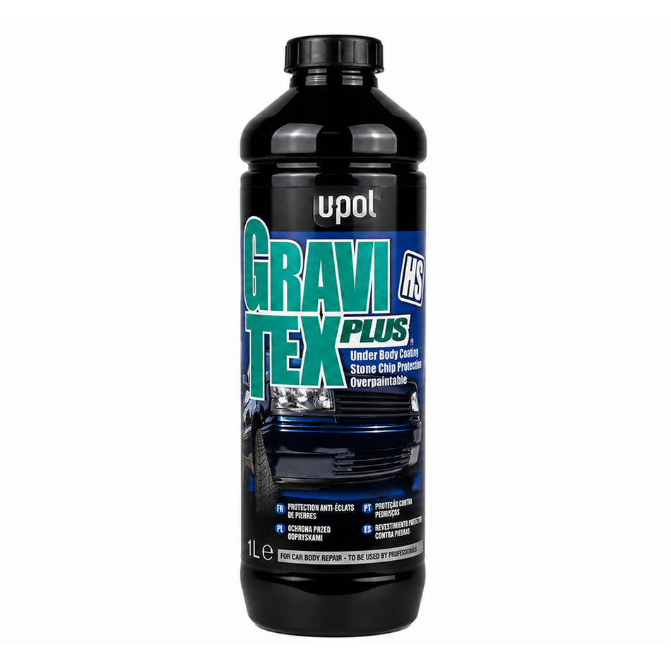 U-POL Gravitex HS Black 1L High Build Stone Chip & Underbody Coating
