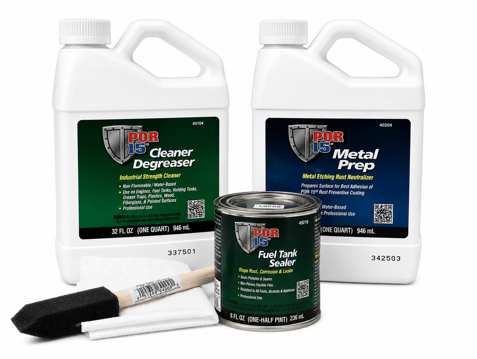 POR-15 Motorcycle Fuel Tank Strip & Repair Kit