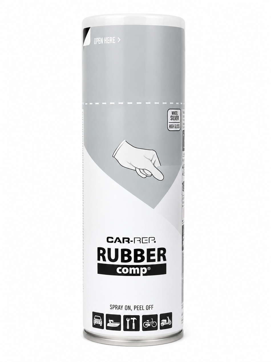 CAR-REP Rubber Wheel Silver High Gloss Removable Coating Spray 400ml
