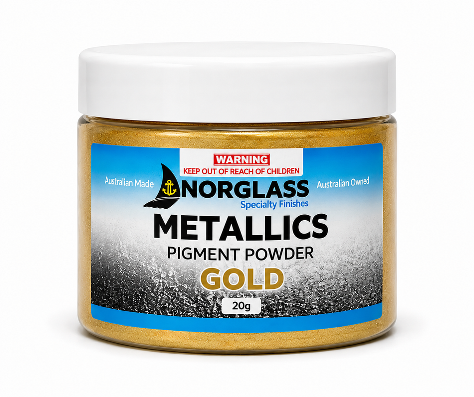 NORGLASS Liquid Glass Metallic Pigment Powder Gold 20g