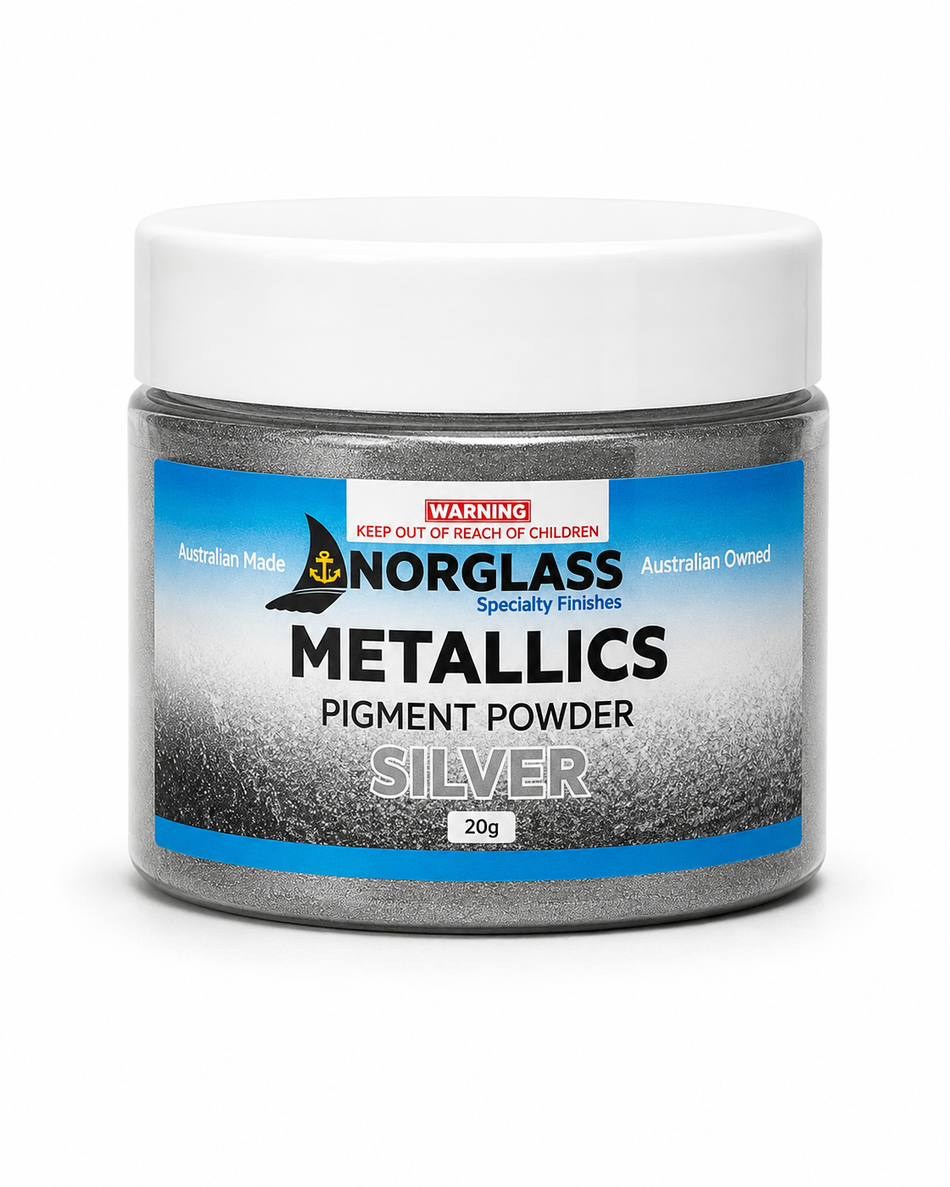 NORGLASS Liquid Glass Metallic Pigment Powder Silver 20g