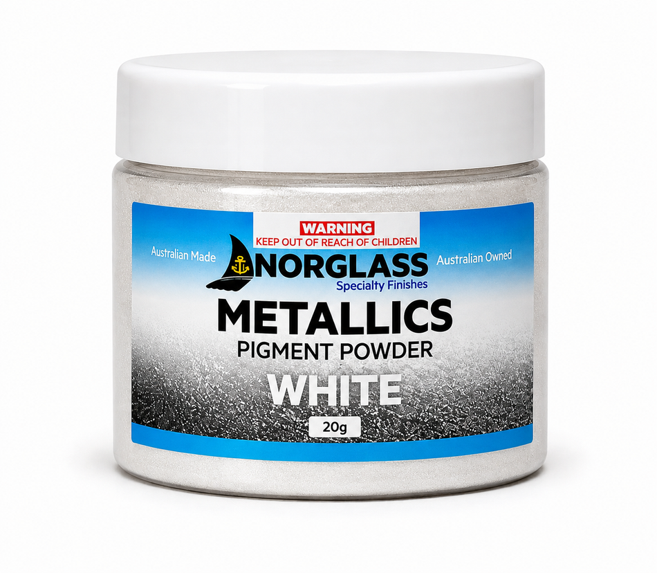 NORGLASS Liquid Glass Metallic Pigment Powder White 20g