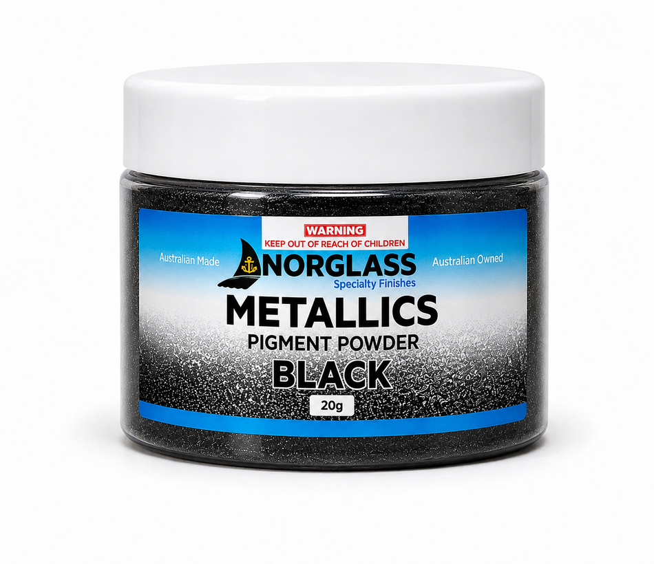 NORGLASS Liquid Glass Metallic Pigment Powder Black 20g