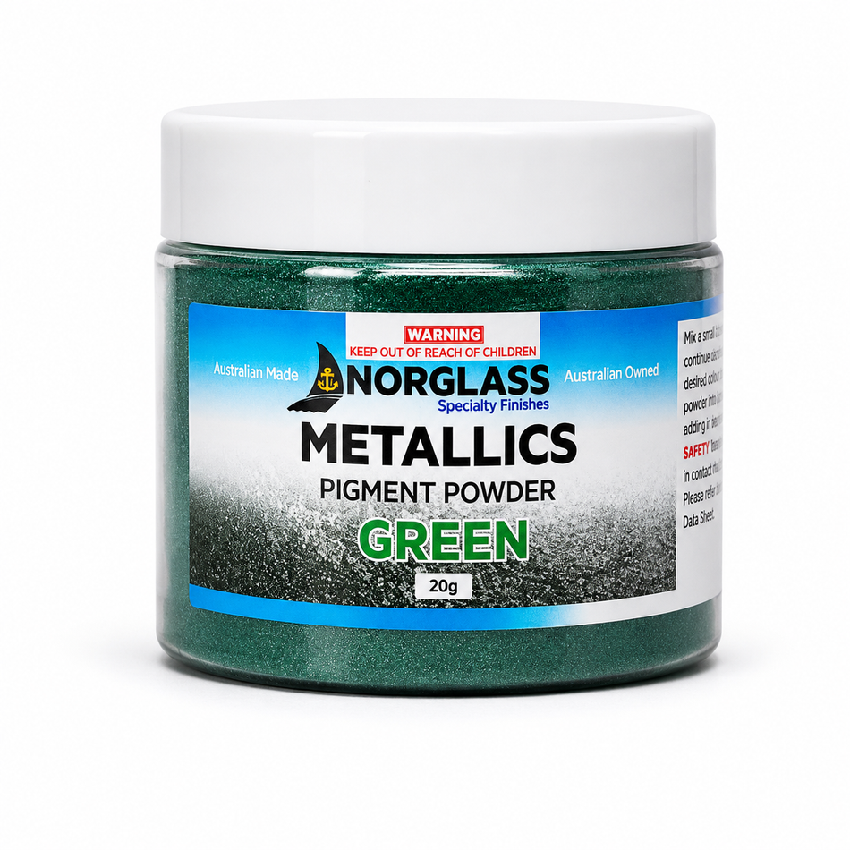 NORGLASS Liquid Glass Metallic Pigment Powder Green 20g