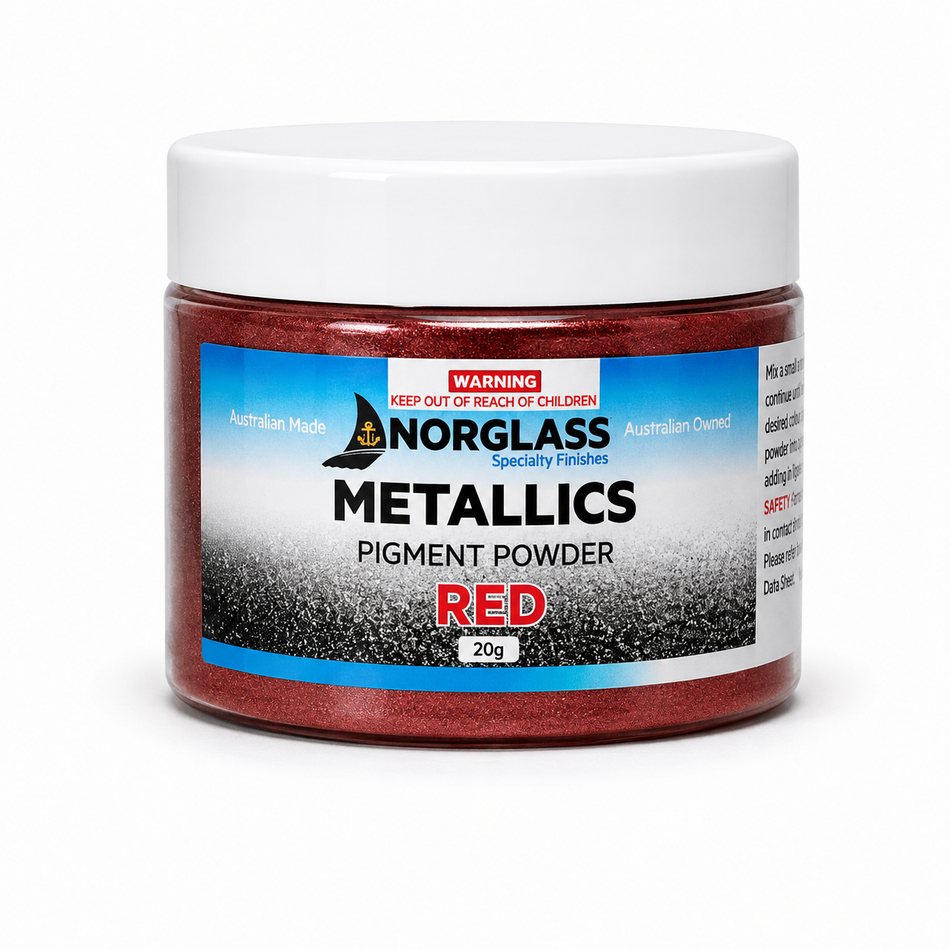 NORGLASS Liquid Glass Metallic Pigment Powder Red 20g