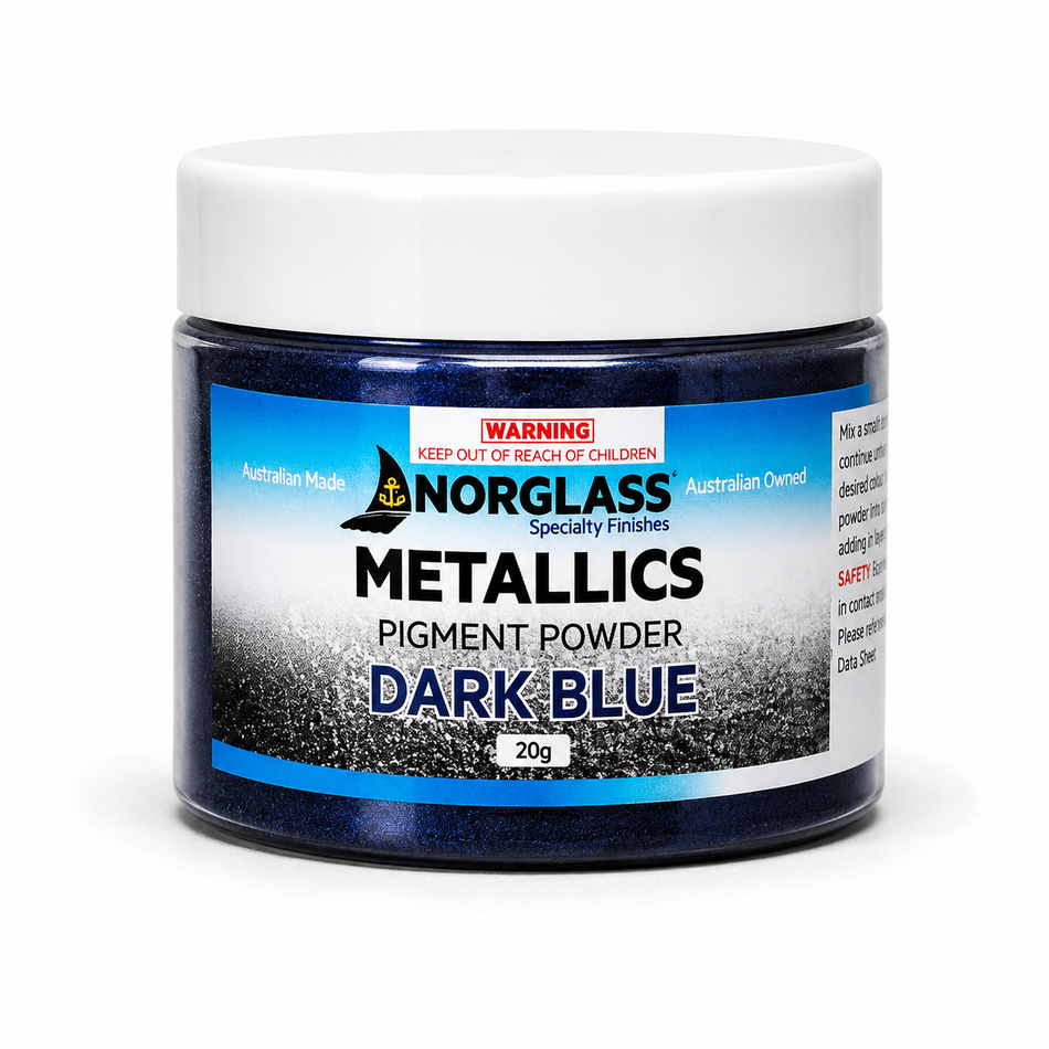 NORGLASS Liquid Glass Metallic Pigment Powder Dark Blue 20g